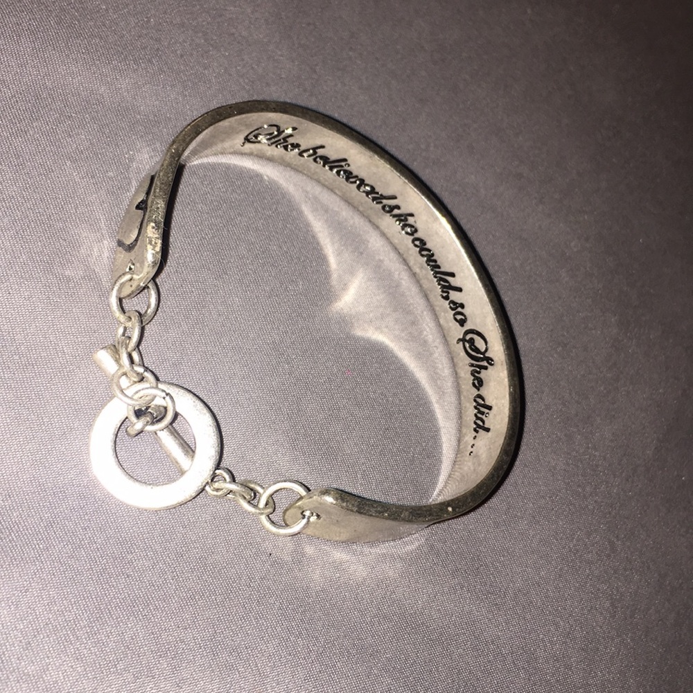 “She believed she could, so she did” bracelet
